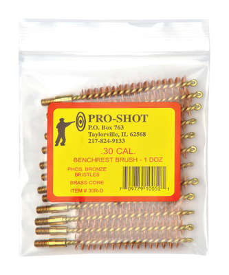 Cleaning Equipment Pro Shot Products Bronze PRO-SHOT RIFLE BRUSH .30CAL BRONZE